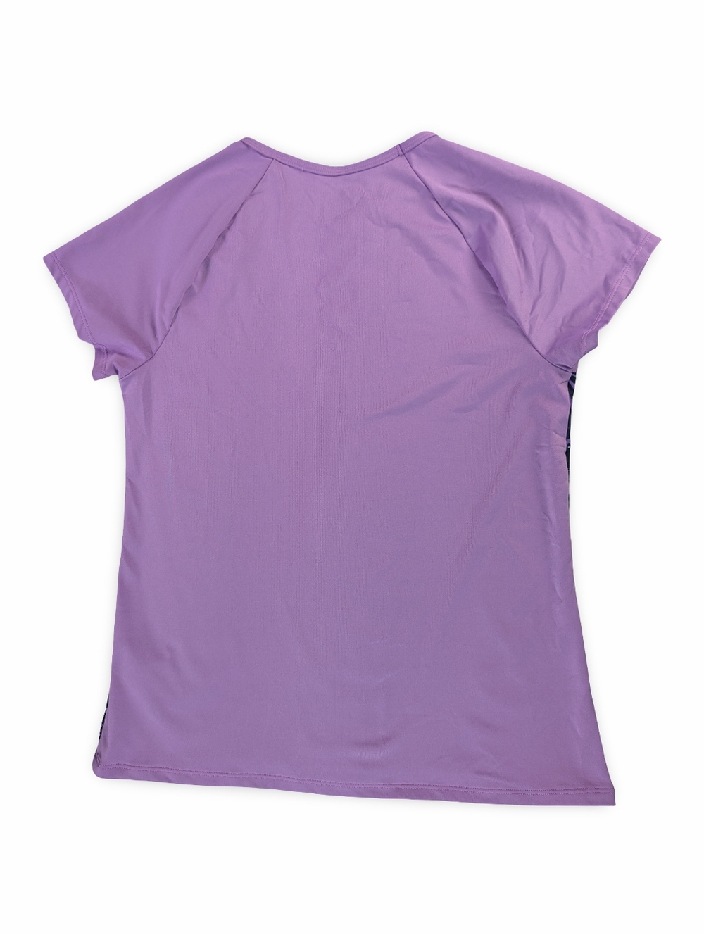 Lands' End Girls' Space Wave Rash Guard - Purple Pink Blue Size M Swim Shirt - Picture 3 of 4